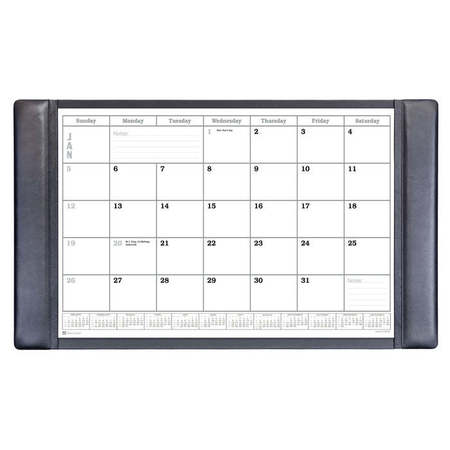 Dacasso Black Leather Desk Pad w/ 2022 Calendar Insert, 34  x 20 PR-1050